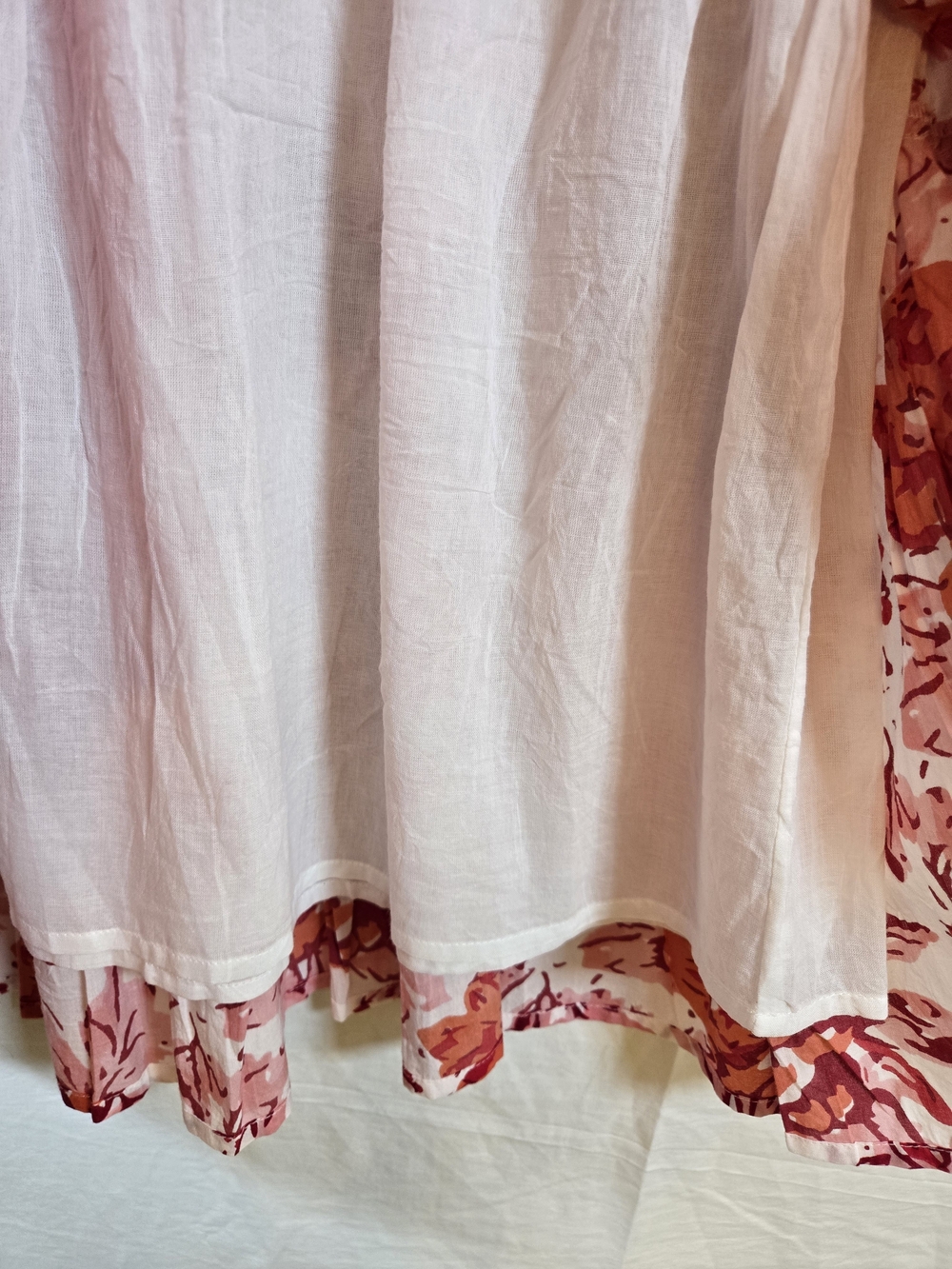 Jude Connally Pink and Red Floral V-Neck Tiered Mini Dress - Picture 5 of 13